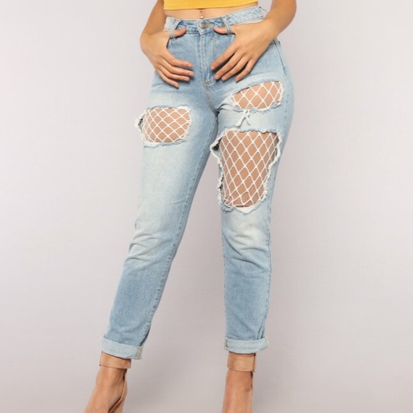 fishnet jeans fashion nova